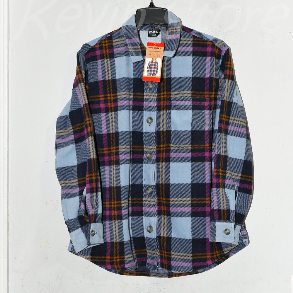 NWT Eddie Bauer Ladies' Microfleece Button-Up Shirt